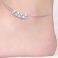 Charming Solid Color Double-Layered Lucky Beads Anklet For Women
