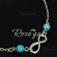 Retro Style Turquoise Infinity Anklet For Women