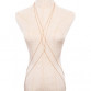 Chic Faux Pearl Layered Crossed Body Chain For Women