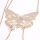Trendy Faux Pearl Butterfly Shape Body Chain For Women
