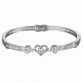 Stylish Rhinestoned Heart Shape Bracelet For Women
