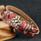 Sweet Faux Leather Flower Bracelet For Women