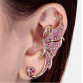 One Piece Stylish Rhinestone Butterfly Cuff Earring For Women