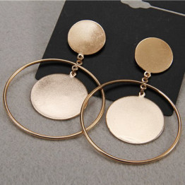 Pair of Stunning Round Hollow Out Earrings For Women