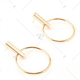 Pair of Stylish Solid Color Circle Geometric Earrings For Women