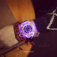 Cool Flash Light Jelly Diamond Men Quartz Watch with Silicone Strap