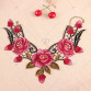 Elegant Embroider Flower and Leaf Charming Necklace For Women