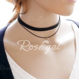 Simple Style Layered Triangle Choker Necklace For Women