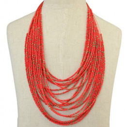 Stylish Bohemia Multilayer Beads Chain Necklace For Women