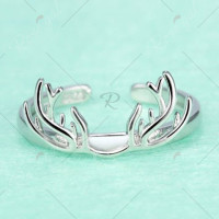 Antler Alloy Cuff Ring