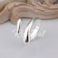 Characteristic Silver Plated Openings Ring