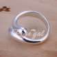 Characteristic Silver Plated Openings Ring