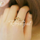 Delicate Colorful Rhinestone Leaf Shape Cuff Ring For Women