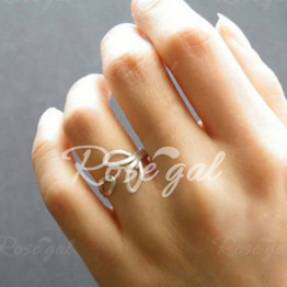 Delicate Solid Color Hollow Out Leaf Cuff Ring For Women