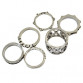 Stylish 6 Pcs/Set Rhinestone Emboss Letters Hollow Out Alloy Rings For Women