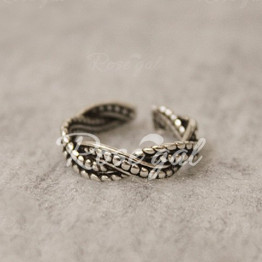 Vintage Alloy Wave Ring For Women