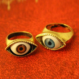 Vintage Eye-Shaped Decorated Women's Ring